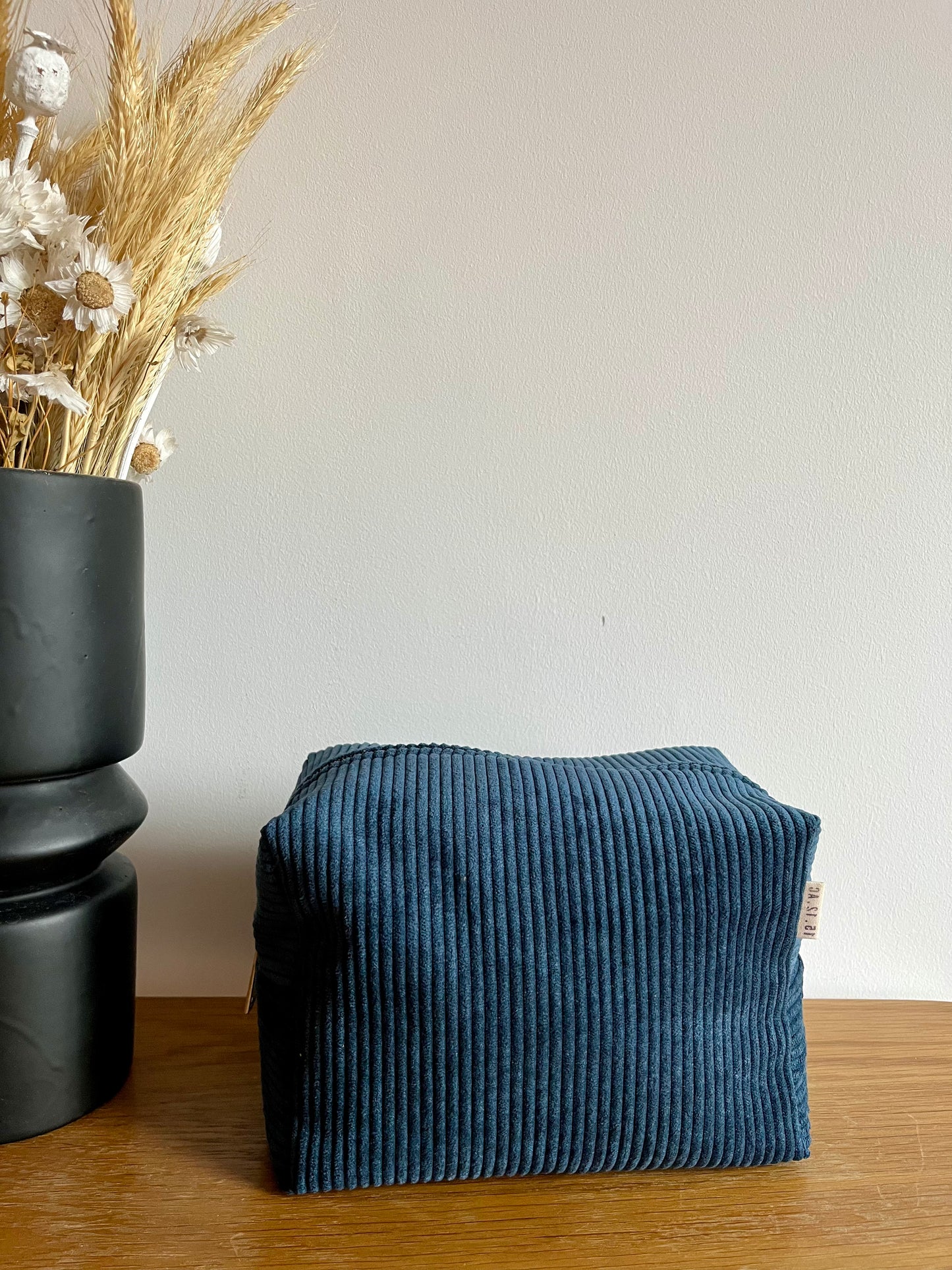 Trousse de toilette velour côtelé Denim
