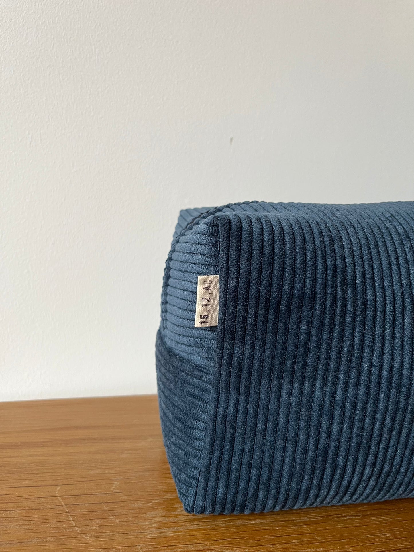 Trousse de toilette velour côtelé Denim