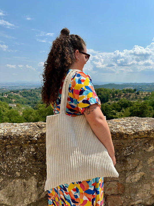 Le tote bag beige